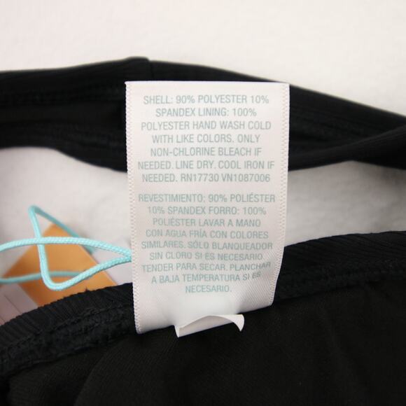 Kona Sol One Piece Swimsuit Black Ribbed Scoop Neck Lace Up Size Small NWT - Picture 11 of 14